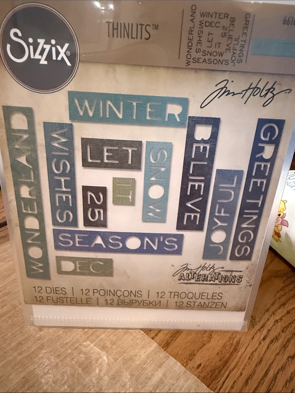 Sizzix Tim Holtz Holiday Words Thinlits Dies